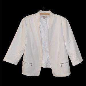 Roz & Ali white Blazer size XL